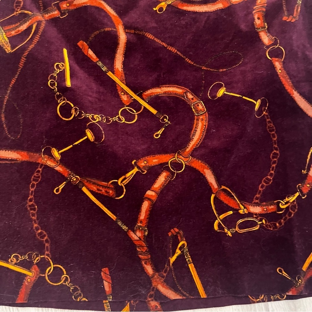 NWT Talbots Equestrian Print Corduroy A-line Skirt 18 - Picture 7 of 8